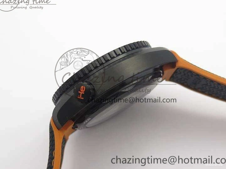 0120 Planet Ocean Master Chronometer Chrono DLC OM 1:1 Best Edition Black Dial On Nylon Strap A Chic 8103